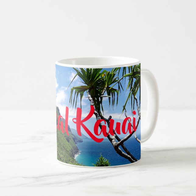 Tropisk Kauai Nepalikusten Hawaii Kaffemugg (Framsida höger)