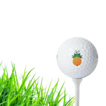 Tropisk Kawaii Pineapple Fruit Avstånd Golf Boll