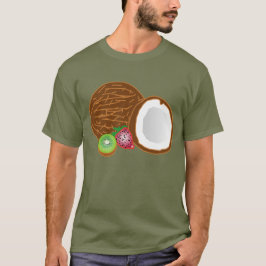 Tropisk kokosnöt och frukt t shirt
