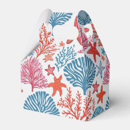 Tropisk korall och stjärnfisk mönster presentaskar