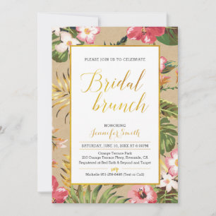 Tropisk Kraft Bröllopsbrunch-inbjudan Inbjudningar