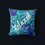 tropisk kudde<br><div class="desc">Tropisk bakgrund Dekorativ kudde med anpassningsbarnas skriptteckensnitt "relaxed"</div>