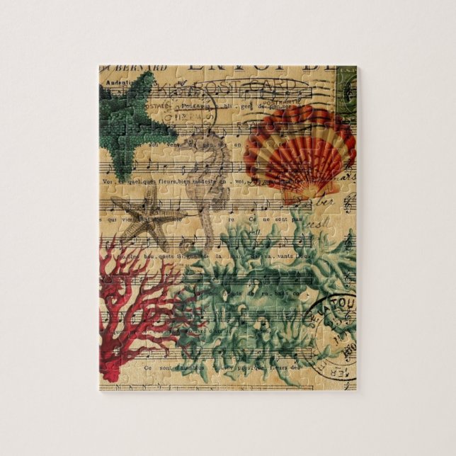 tropisk kust- korallseahorsesjöstjärna pussel (Vertikal)