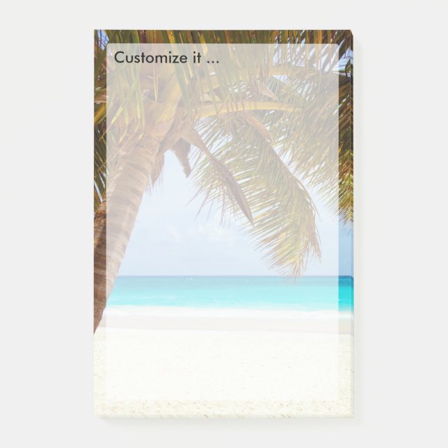 Tropisk kyla strandplats post-it block (Framsida)