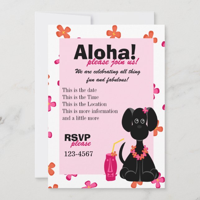 Tropisk lab inbjudningar (Framsida)