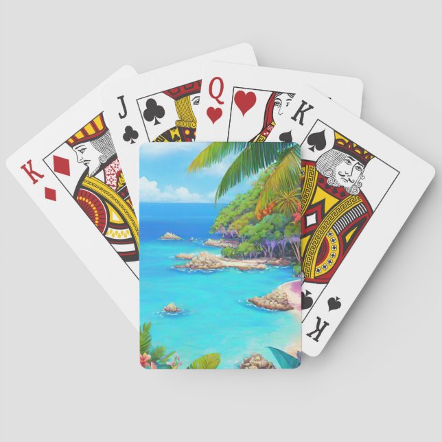 Tropisk lagun casinokort (Baksidan)