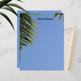 Tropisk ledtråd av Handflatan Träd Blue Scrapbook