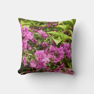 Tropisk Lila Bougainvillea Blommigt Kudde