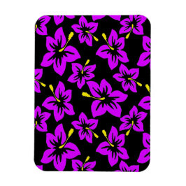 Tropisk Lila Hawaiian Hibiscus Flowers Magnet