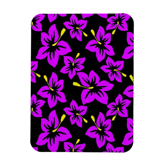 Tropisk Lila Hawaiian Hibiscus Flowers Magnet (Vertikal)