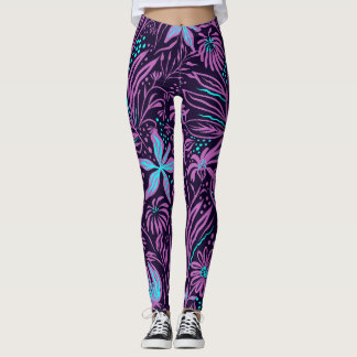 Tropisk Lila Leggings