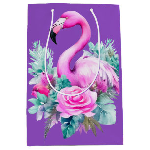 Tropisk Lila Rosa Flamingo-Helgdag vid jul