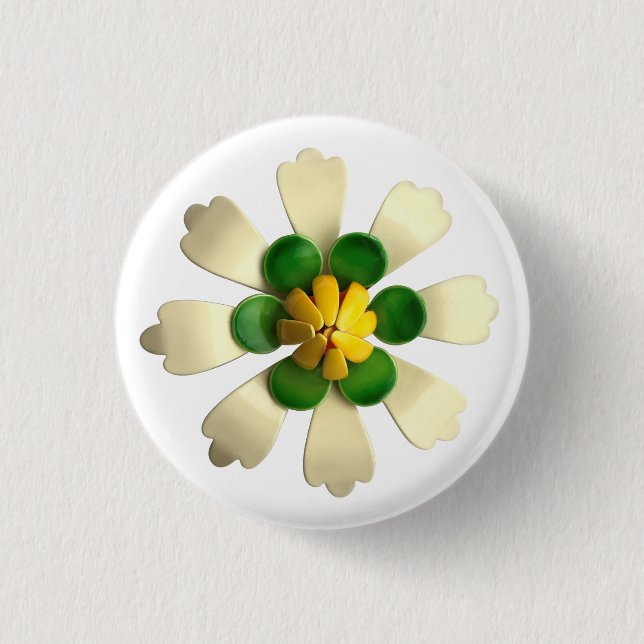 Tropisk Lotusblomma Blommig Vår Sommar Trädgård Knapp (Framsida)
