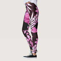 Tropisk Löv Handflatan Fronds Rosa Burgundy White