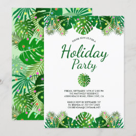 Tropisk Löv Ljus Foliage Helgdag Beach Party Inbjudningar