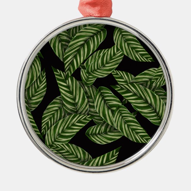 Tropisk Löv Mönster keramisk prydnadsföremål Julgransprydnad Metall (Framsidan)