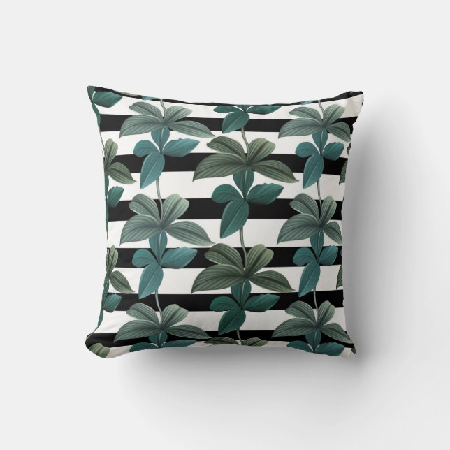Tropisk Löv Reversible Rand Pillow Kudde (Framsida)