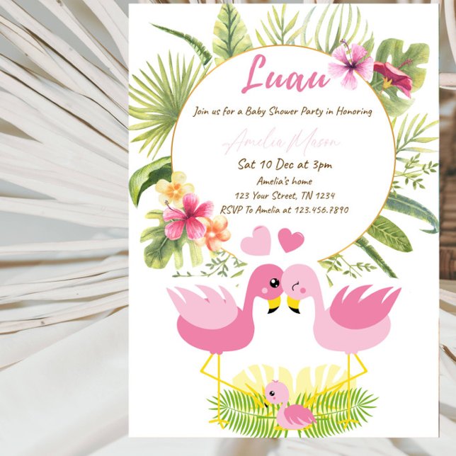 Tropisk Luau Baby Shower-fest Inbjudningar (Skapare uppladdad)