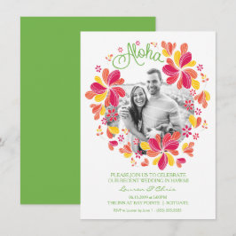 Tropisk Luau-fest Invitation med Foto - Hawaiiansk Inbjudningar