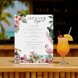 Tropisk Luau-poolparty Dryckesbarskylt Poster