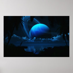 Tropisk måne av Thetis (som är utan kant) Poster