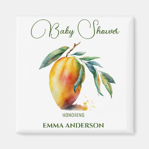 Tropisk Mango Baby Shower Magnet