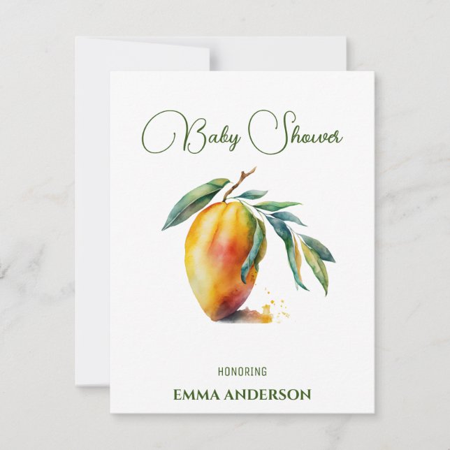 Tropisk Mango | Barnkalas Inbjudningar (Framsida)
