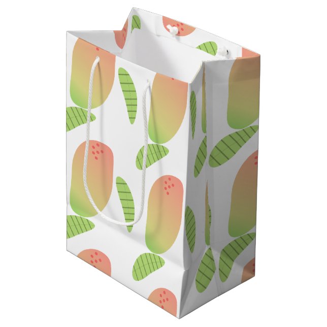 Tropisk Mango Frukt Grön Orange (Framsidan Vinklad)