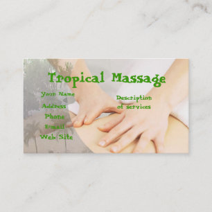 Tropisk massage visitkort