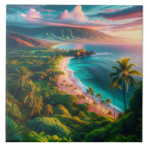 Tropisk Maui-öparadis Kakelplatta