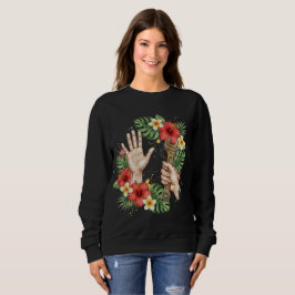 Tropisk Mekanikernyckel & Hibiskusblomma Grafik T Shirt