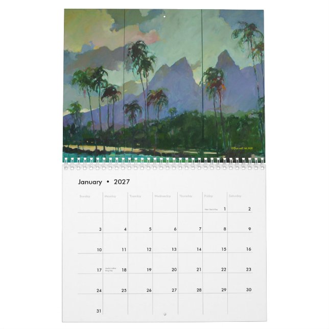 Tropisk melodi, kalender för Darrell backemålning… (Jan 2027)