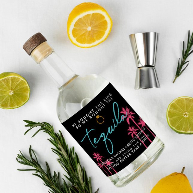 Tropisk Miami Sängvätning Helg Spritflaskor Etikett (Skapare uppladdad)
