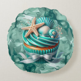 Tropisk Mint Snigelskål Cupcake Rund Kudd Kudde