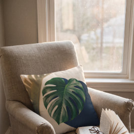 Tropisk Modernism Monstera Bladskugga Kudde