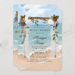 Tropisk Möhippa för Blommigt av persikokanopi Inbjudningar