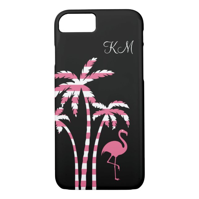 Tropisk Monogram för Flamingo Case-Mate iPhone Skal (Baksida)