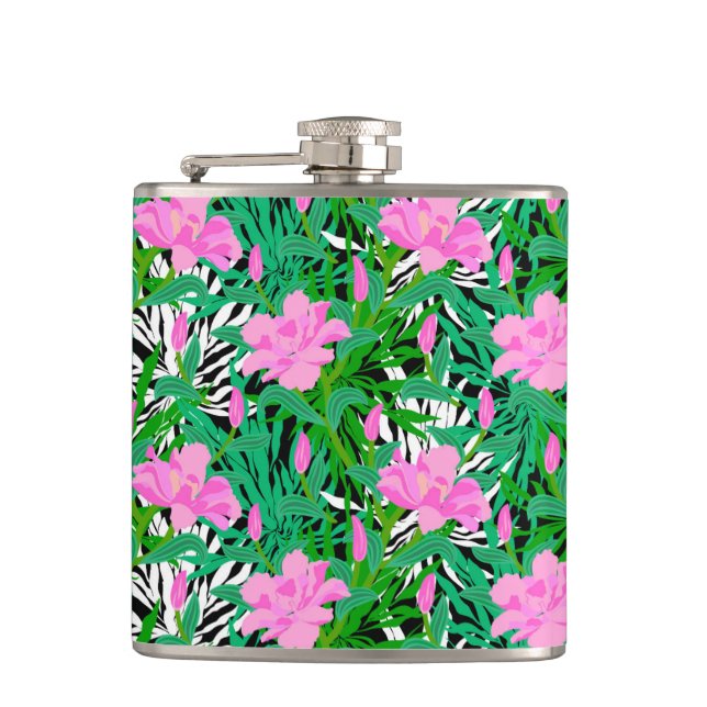 Tropisk Mönster med jungelblommor Fickplunta (Framsidan)