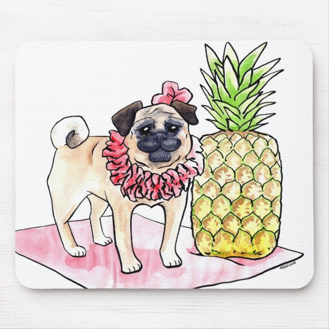Tropisk mops Mousepad Musmatta (Framsidan)