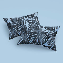 Tropisk Mörk Grått Blue Monstera Jungle Lövs