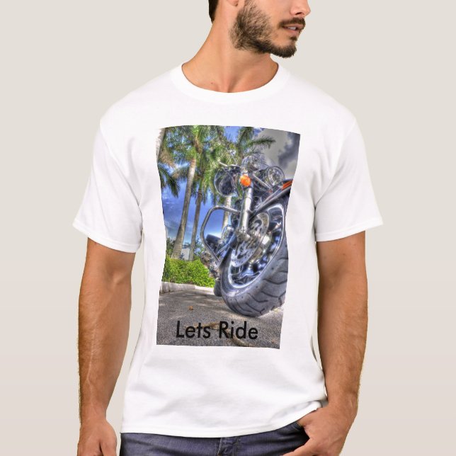 Tropisk motorcykel t shirt (Framsida)
