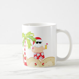 Tropisk mugg för Santa strandjul