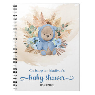 Tropisk nalle pampas eucalyptus baby anteckningsbok