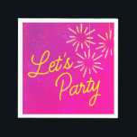 Tropisk Neon Miami Sällskapsresa Henparty Pappersservett<br><div class="desc">Med en livfull neondesign är dessa festservetter perfekta för Miami-henpartyn eller tropiska temafester.</div>