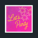 Tropisk Neon Miami Sällskapsresa Henparty Pappersservett<br><div class="desc">Med en livfull neondesign är dessa festservetter perfekta för Miami-henpartyn eller tropiska temafester.</div>