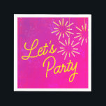 Tropisk Neon Miami Systerfest Pappersservett<br><div class="desc">Med en livfull neondesign är dessa födelsedagsservetter perfekta för Miami-systerfester eller tropiska temafester.</div>