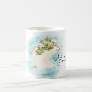 Tropisk ö Hawaii Aloha Kaffemugg