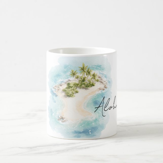 Tropisk ö Hawaii Aloha Kaffemugg (Center)
