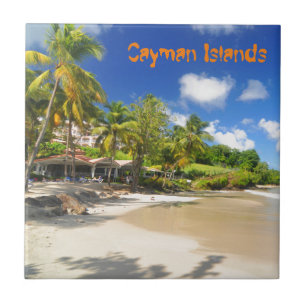 Tropisk ö i Cayman Islands Kakelplatta