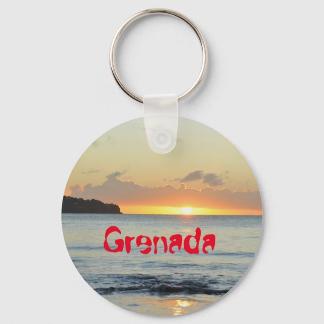 Tropisk ö i Grenada Nyckelring (Framsida)